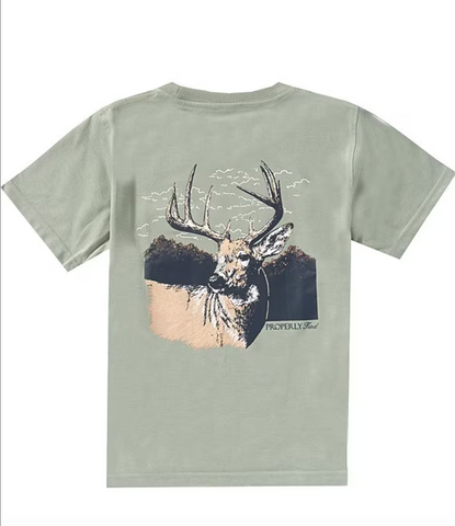 Properly Tied- Boys Buck Short Sleeve Sage