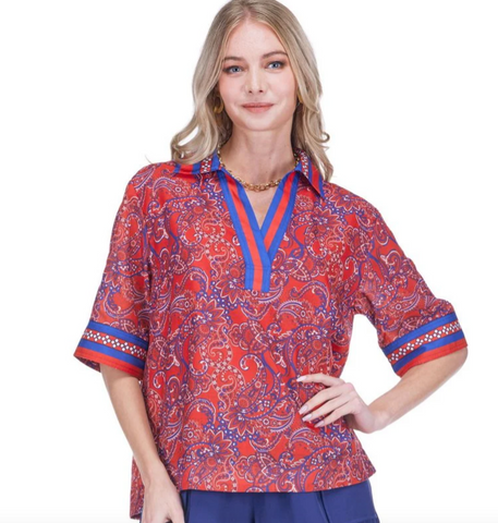 JOY JOY-Collar Overshirt - Liberty Paisley