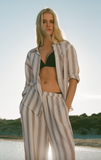 Z Supply- The Perfect Linen Striped Pant- Light Toffee 