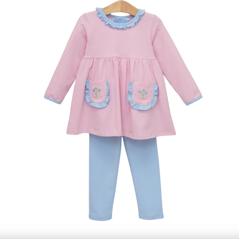 Trotter Street- Flower Bouquet Pant Set