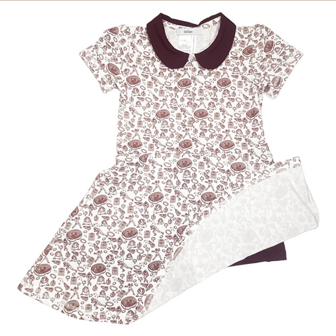 Ishtex- MAROON BULLDOG ACTIVE GIRL'S DRESS