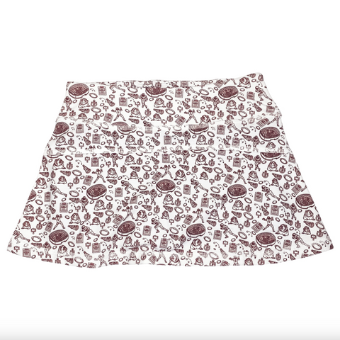Ishtex- MAROON BULLDOG ACTIVE GIRL'S SKORTS