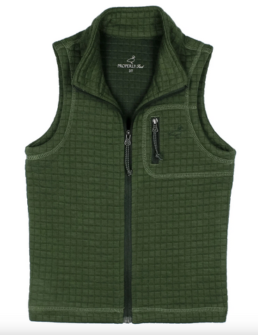 Properly Tied - Boys Delta Vest Thyme