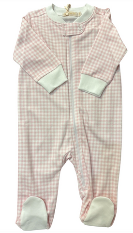 BABY CLUB CHIC PINK MINI CHECK FOOTIE