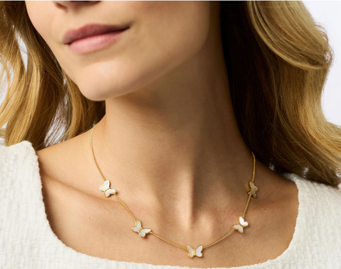 JULIE VOS-Papillon Delicate Station Necklace