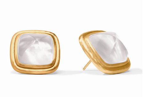Julie Vos-Sahara Stone Stud Crystal Clear
