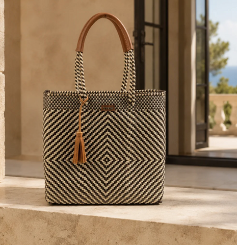 Luzia collection Shoulder Tote Diamond Brown Beige