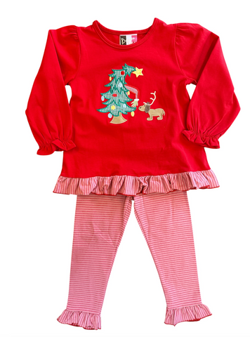 Banana Split Christmas ruffle outfit