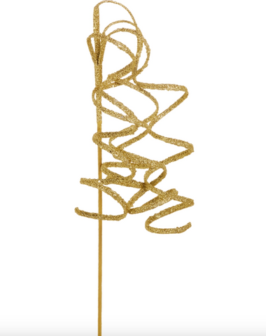 33" Glittered Gold Spring Spray