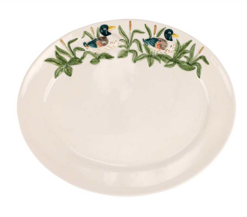 Wildlife MALLARD LARGE OVAL PLATTER-VIETRI