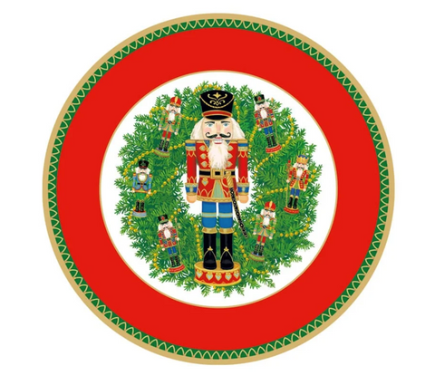 Nutcracker Wreath Salad/Dessert Plates - pack of 8
