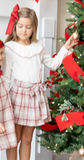 Lacey Festive Plaid Skirt