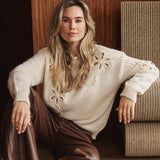 Esqualo Sequin Flowers Sweater