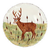 Wildlife Footed Deer Pedestal Fruit Bowl VIETRI