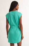 ROWAN TEXTURED MINI DRESS-CABANA GREEN