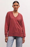 MODERN V-NECK WEEKENDER- Ruby