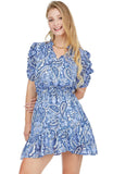 Joy Joy Paisley Dress / Cerulean