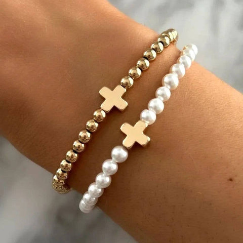 Gracie Cross Bracelet ~Gold ONLY