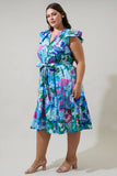 Lavera Floral Charlotte Button Midi Dress plus
