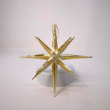 O HOLY NIGHT METALLIC SHOOTING STAR ORNAMENT - GOLD/CREAM 6"