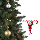 Merry Mischief Animated Candy Cane Elf Acrobat