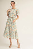 Floral Apricot Midi