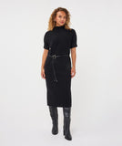 Black Dress long knit- Esqualo