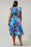 Lavera Floral Charlotte Button Midi Dress plus