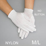 M/L Bridal Wedding White Nylon Gloves