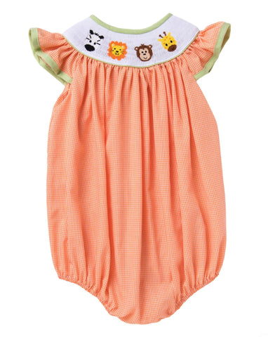 Smocked Zoo Animal Flutter Bubble