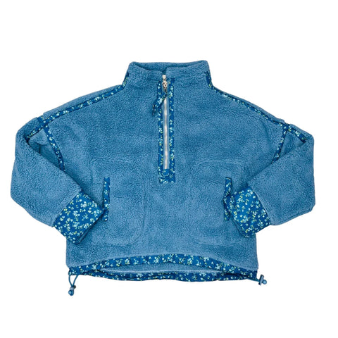 TWEEN PEACH LOVE-SHERPA FLORAL JACKET