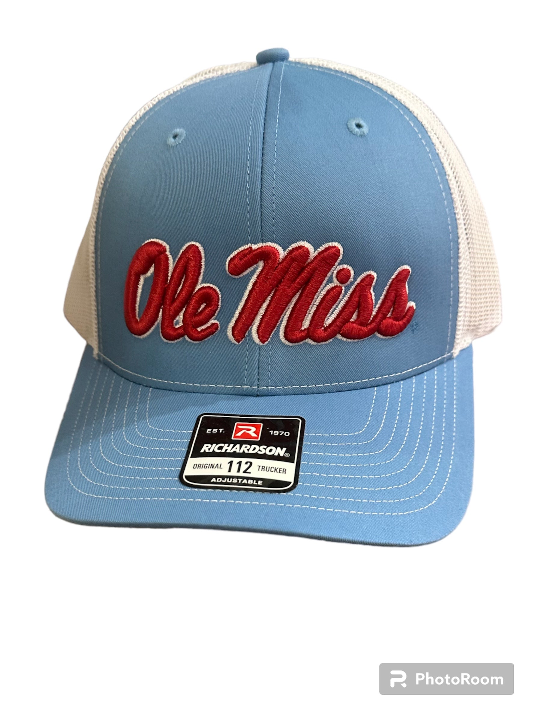 Legacy Cool Fit Powder Blue Cap with Ole Miss Logo