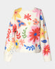 Hannah Banana Girl's Floral-Print Knit Sweater