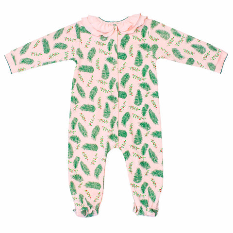 Pink holly Footie
