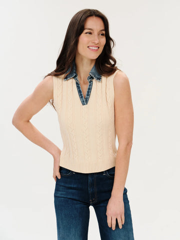 SIX FIFTY- MONICA OFF WHITE VEST
