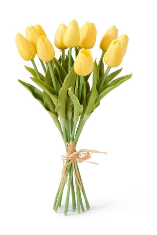 13.5" Yellow Real Touch Mini Tulips