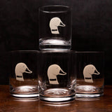 Set Of 4 Duck Rocks Glass Set