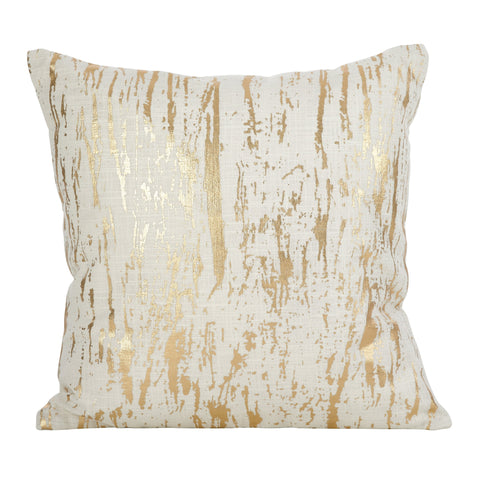 Distressed Foil Print Down Filled Pillow 24