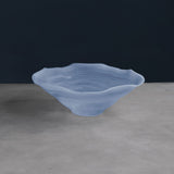 GLASS Alabaster Wave Large Bowl (Clear and Blue)