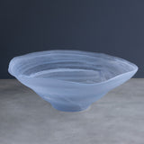 GLASS Alabaster Wave Large Bowl (Clear and Blue)