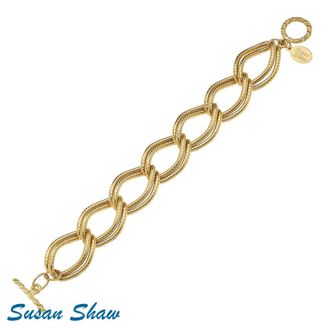 Matte Gold Large Chain Bracelet