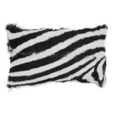 Square Zebra Goat Fur Pillow