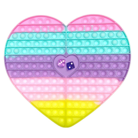 Rainbow Heart Bubble Popper Game