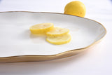 Pampa Bay Oval Gold and White platter