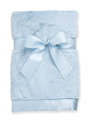 Silky Soft Blue Crib Blanket