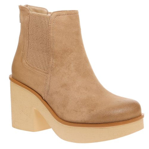 Taupe Suede Bootie