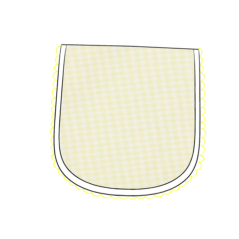 Yellow Gingham Pima Burp Cloth