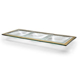 Gold Annie Glass Three Section Tray