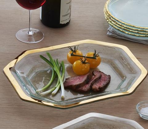 Annie Glass Roman Antique Steak Platter