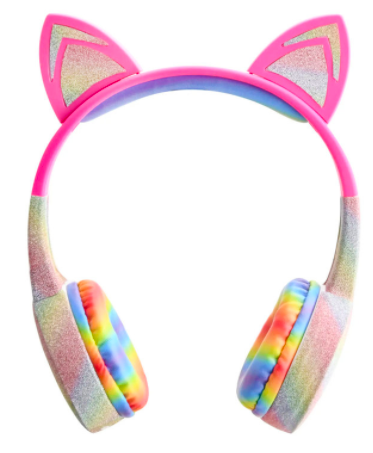 Kiddy Ears Rainbow Light Up Bluetooth Headphones